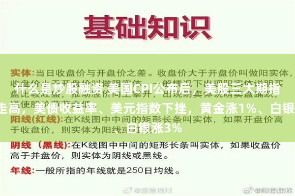 什么是炒股融资 美国CPI公布后，美股三大期指短线走高，美债收益率、美元指数下挫，黄金涨1%、白银涨3%