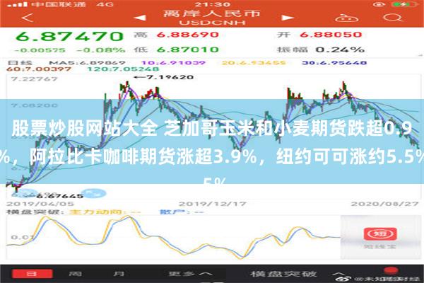 股票炒股网站大全 芝加哥玉米和小麦期货跌超0.9%，阿拉比卡咖啡期货涨超3.9%，纽约可可涨约5.5%