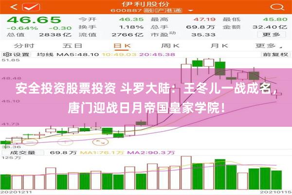 安全投资股票投资 斗罗大陆：王冬儿一战成名，唐门迎战日月帝国皇家学院！